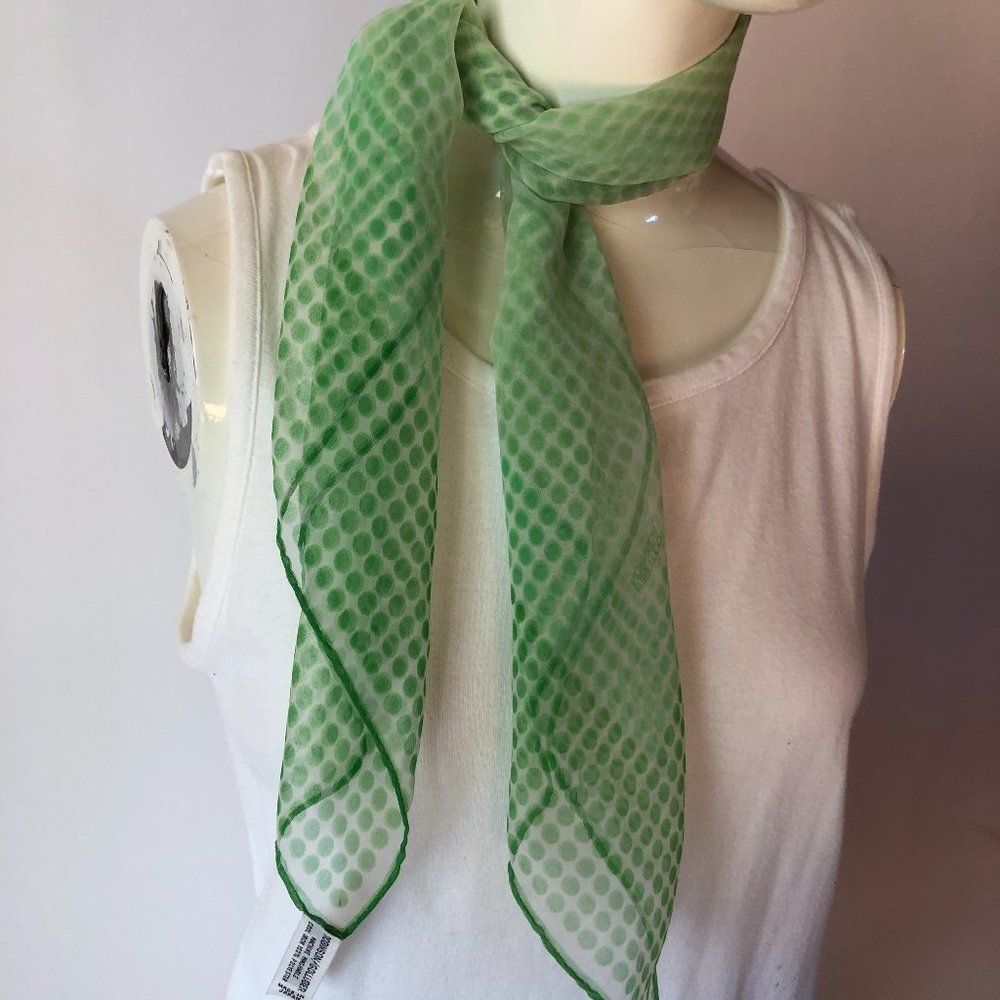 Vintage Green Circle Pattern Scarf by Robinson